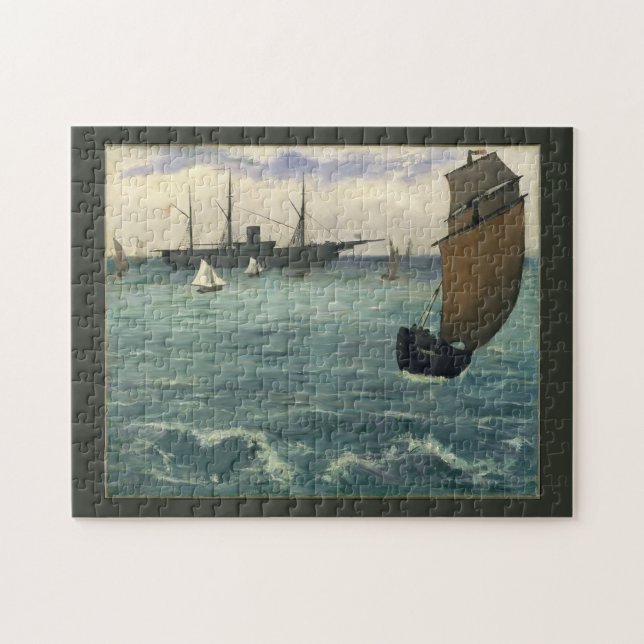The "Kearsarge" at Boulogne Edouard Manet Fine Art Jigsaw Puzzle (Horizontal)