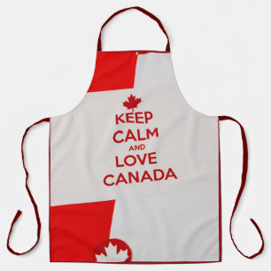 The Keep Calm and Love Canada All-Over Print Apron