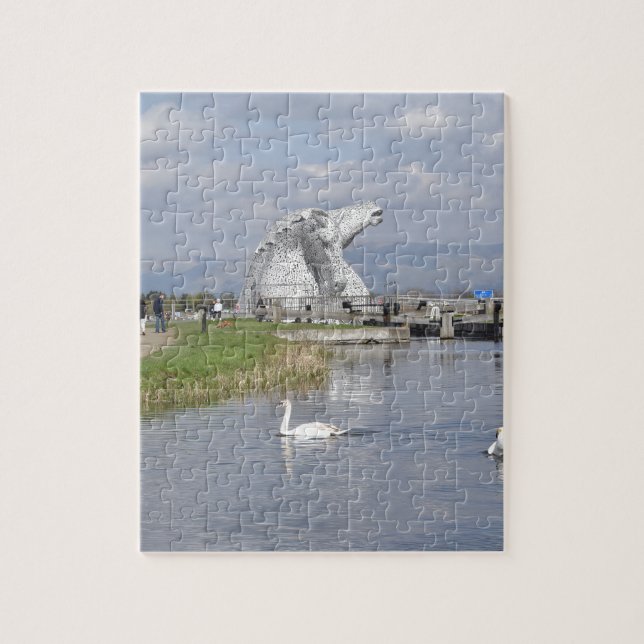 the Kelpies , Helix Park , Falkirk Jigsaw Puzzle (Vertical)