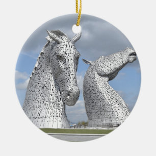 the Kelpies ,  Helix Park , Falkirk , Scotland Ceramic Ornament