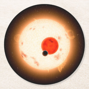 The Kepler-16 System. Round Paper Coaster