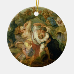 The Kermesse, detail of peasants dancing, c.1635-3 Ceramic Ornament
