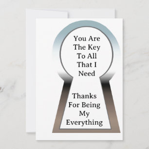The Key Anniversary Card
