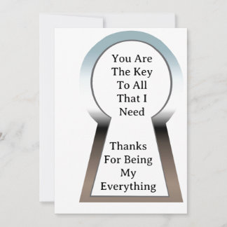 The Key Anniversary Card