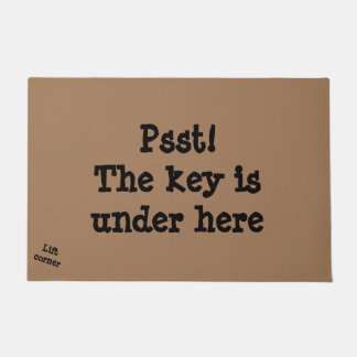 The Key is Under Here Door Mat