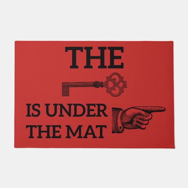 The Key Is Under The Mat Welcome Mat (Front)