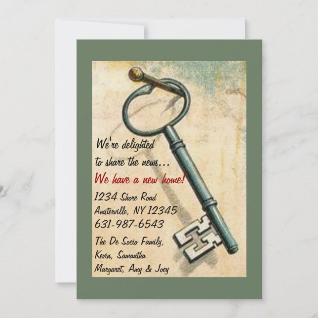 The Key - Moving Announcement (Front)