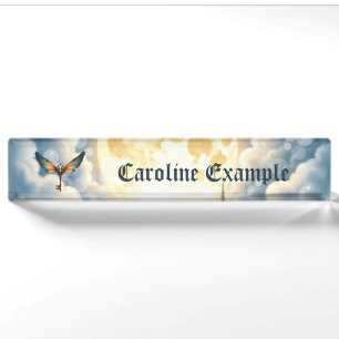 The Key of Eternity – Steampunk Wings Nameplate