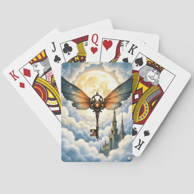 The Key of Eternity – Steampunk Wings  Playing Cards (Back)