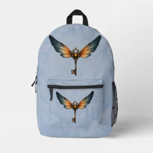 The Key of Eternity – Steampunk Wings Printed Backpack