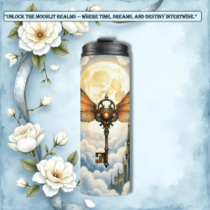 The Key of Eternity – Steampunk Wings Thermal Tumbler