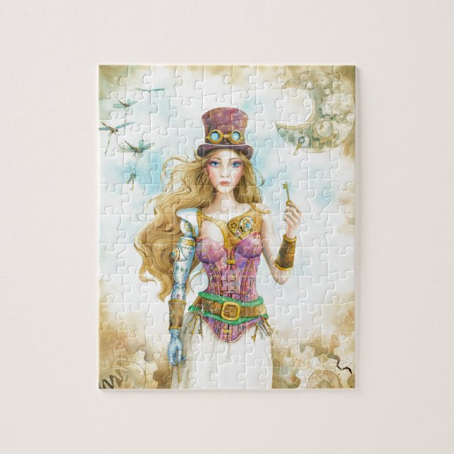 'The Key', Steampunk girl. Jigsaw Puzzle (Vertical)