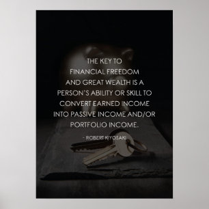 The Key To Financial Freedom - Success Motivation Poster
