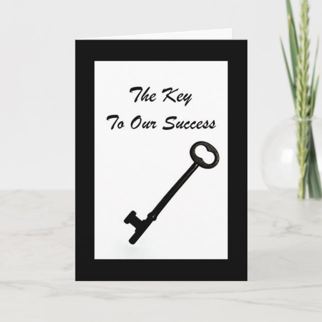 The Key To Our Success Is You! Boss's Day Card (Front)