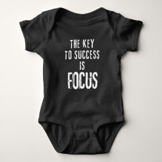 The Key to Success Is Focus Motivational Baby Bodysuit