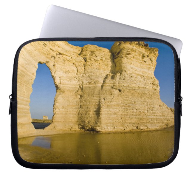The Keyhole of the Monument Rocks aka Chalk Laptop Sleeve (Front)