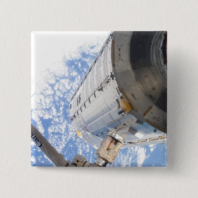 The Kibo Japanese Pressurised Module 15 Cm Square Badge (Front)