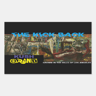 THE KICKBACK KUSH RECTANGULAR STICKER