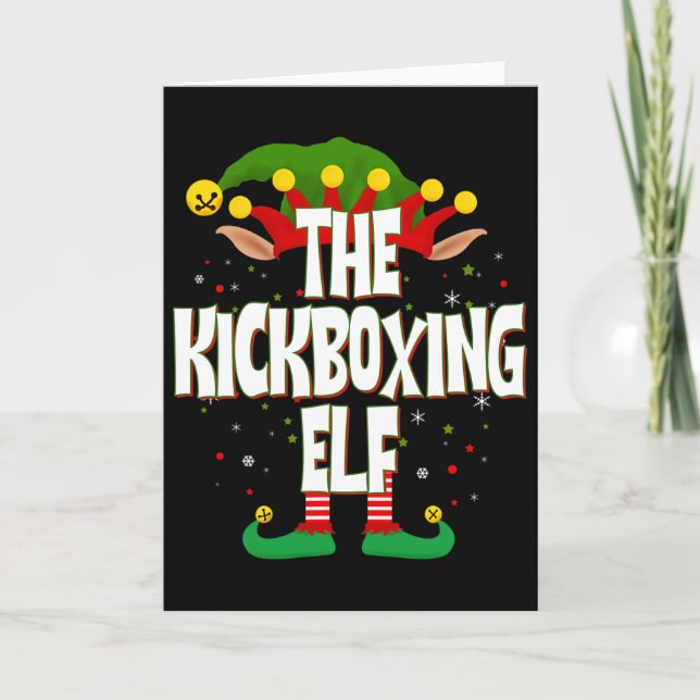 The Kickboxing Elf Christmas  Card (Front)