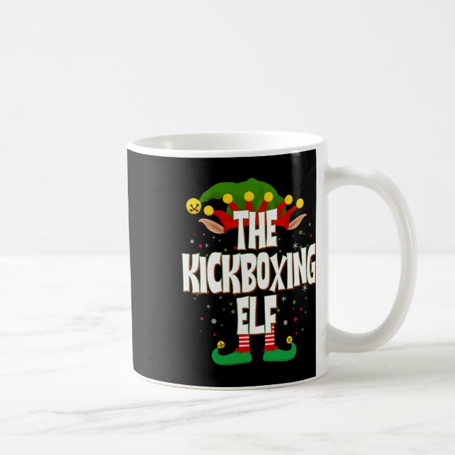 The Kickboxing Elf Christmas  Coffee Mug (Right)
