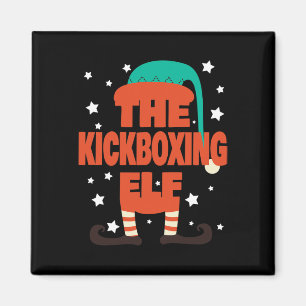 The Kickboxing Elf Christmas Pajama - Kickboxing C Magnet