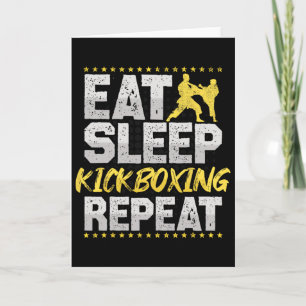 The Kickboxing Repeat Retro Martial Arts Men Kickb Card