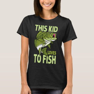 The Kid Loves To Fish Fishing Kid T-Shirt