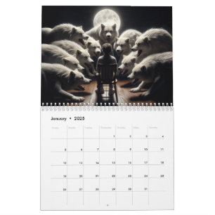 The Kid & Wolves: a fantasy artwork calendar 2025