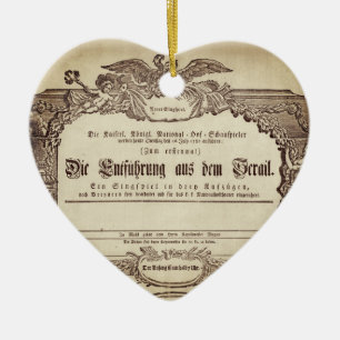 The kidnapping from the Serail Opera Amadeus Mozar Ceramic Ornament