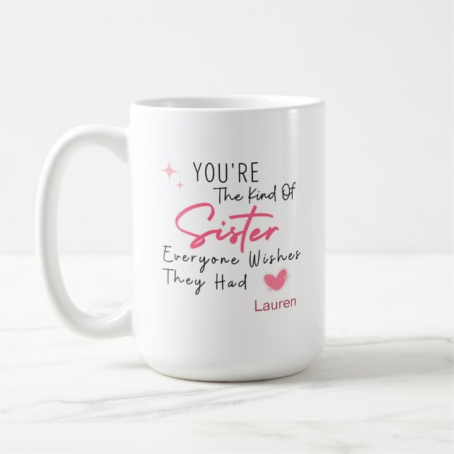 The Kind of Sister Mug - Personalised Gift (Left)