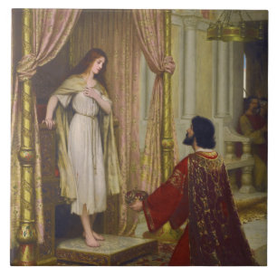 The King and the Beggar Girl Ceramic Tile