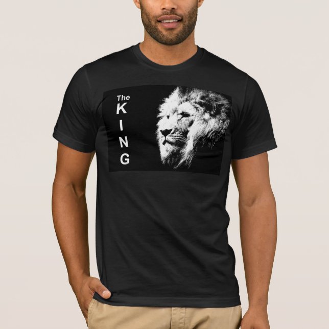 The King Double Sided Pop Art Lion Head Men's T-Shirt (Front)