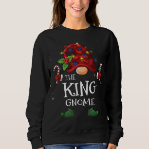 The King Gnome Buffalo Plaid Christmas Tree Light Sweatshirt