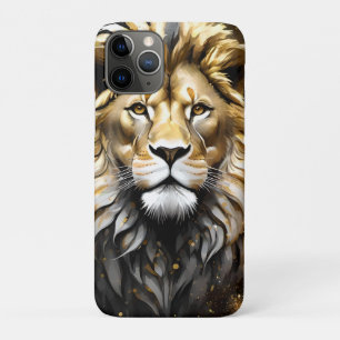 The King: Majestic Gold And Grey Male Lion, iPhone 11 Pro Case