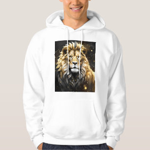 The King: Majestic Gold And Grey Male Lion, Hoodie