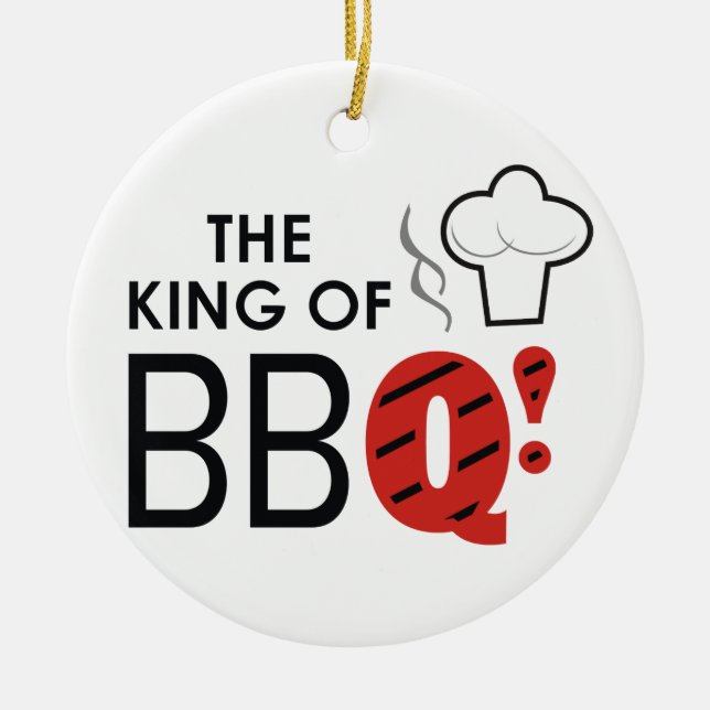 The King of BBQ! Ceramic Ornament (Front)