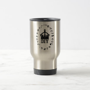 The King of DIY Black Letters  Travel Mug