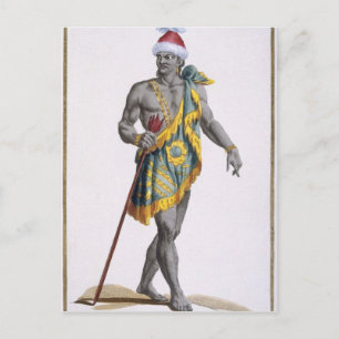 The King of Florida, 1780 (coloured engraving) Postcard