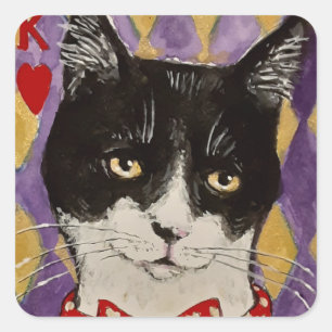 The King Of Hearts cat sticker