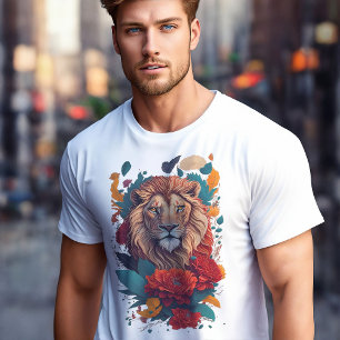 The King of Paradise: with a Lion and Flowers T-Shirt