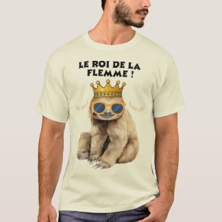 The King of Slacking – Lazy Monkey Illustration T-Shirt