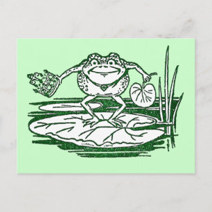 The King of the Bullfrogs Doffs His Crown Postcard
