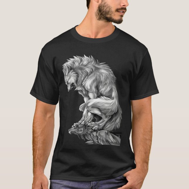 The King of The Werewolf Medieval Wolf Curse Monst T-Shirt (Front)