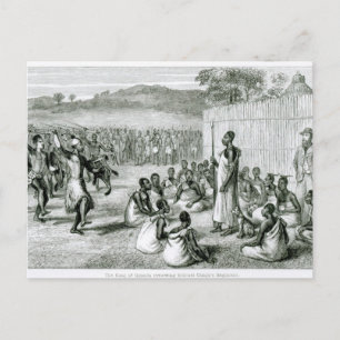 The King of Uganda Reviewing Colonel Postcard