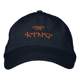 The KING Printed Custom Navy Colour Man Boy Cap Ha