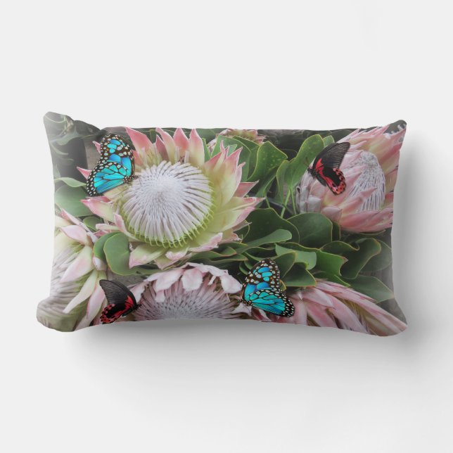 The King Protea Lumbar Cushion (Front)
