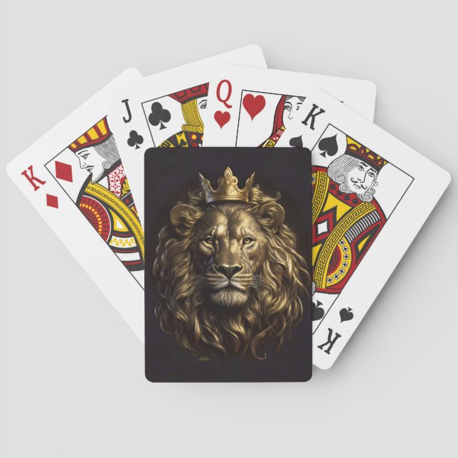 The King! The Not-So-Cowardly Lion of Oz Playing Cards (Back)