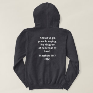 The Kingdom of Heaven Grey Bible Verse Hoodie