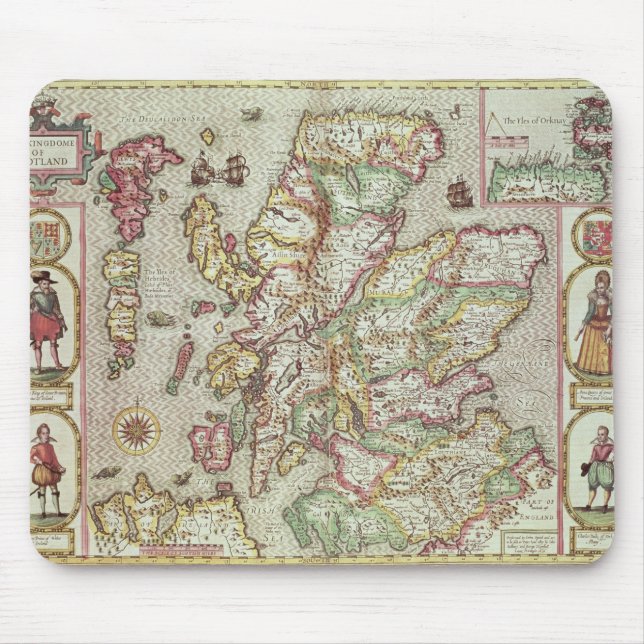 The Kingdome of Scotland, engraved by Jodocus Mouse Pad (Front)