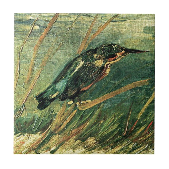 The Kingfisher by Vincent van Gogh Ceramic Tile (Front)